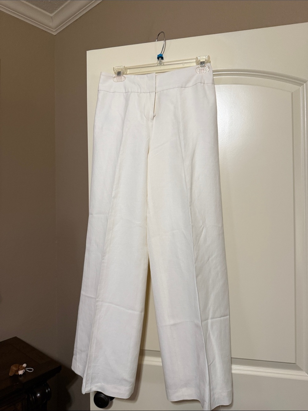 LOFT White Cropped Wide-Leg Pants